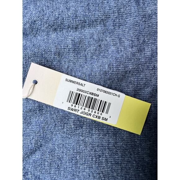 Summersalt 90% Merino Wool 10% Cashmere Women’s Jogger Pants Sz Small Blue - Picture 2 of 5